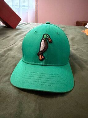2F.7 Iconic Snap Back Duck Hat - Rare All Green 24.7